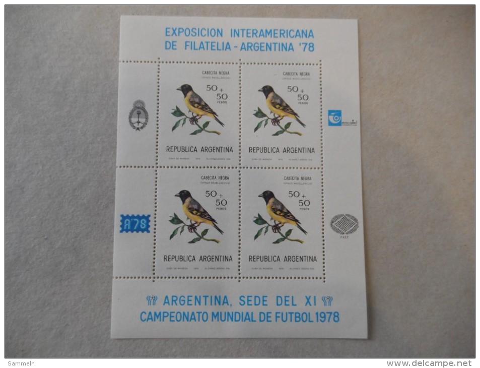 Y263 Argentinien Argentina Mnh 1347-1351 KB Birds Vögel - Blocks & Sheetlets