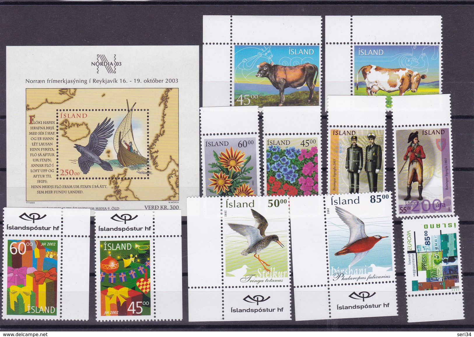 ISLANDE:  : Y&T :  Lot De 11 Timbres ** + BF 33** - Collections, Lots & Séries