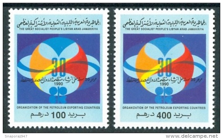 1990 Libia Libye O.P.E.P. Organizzazione Dei Paesi Esportatori Di Petrolio Set MNH** - Libië
