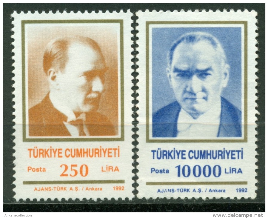 AC- TURKEY STAMP -  REGULAR STAMP WITH THE PORTRAIT OF ATATURK MNH 28 MAY 1992 - Neufs