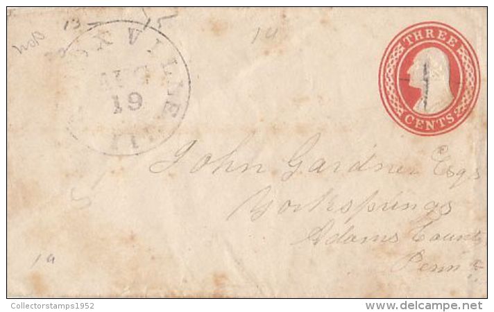 50008- GEORGE WASHINGTON, EMBOSSED COVER STATIONERY, 1919, USA - 1901-20