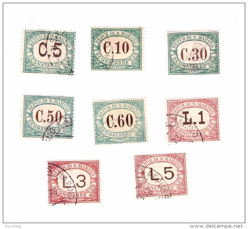 R.S.MARINO 1° Serie Segnatasse Usata Mancante Valore Da 10L Perfetti - Timbres-taxe