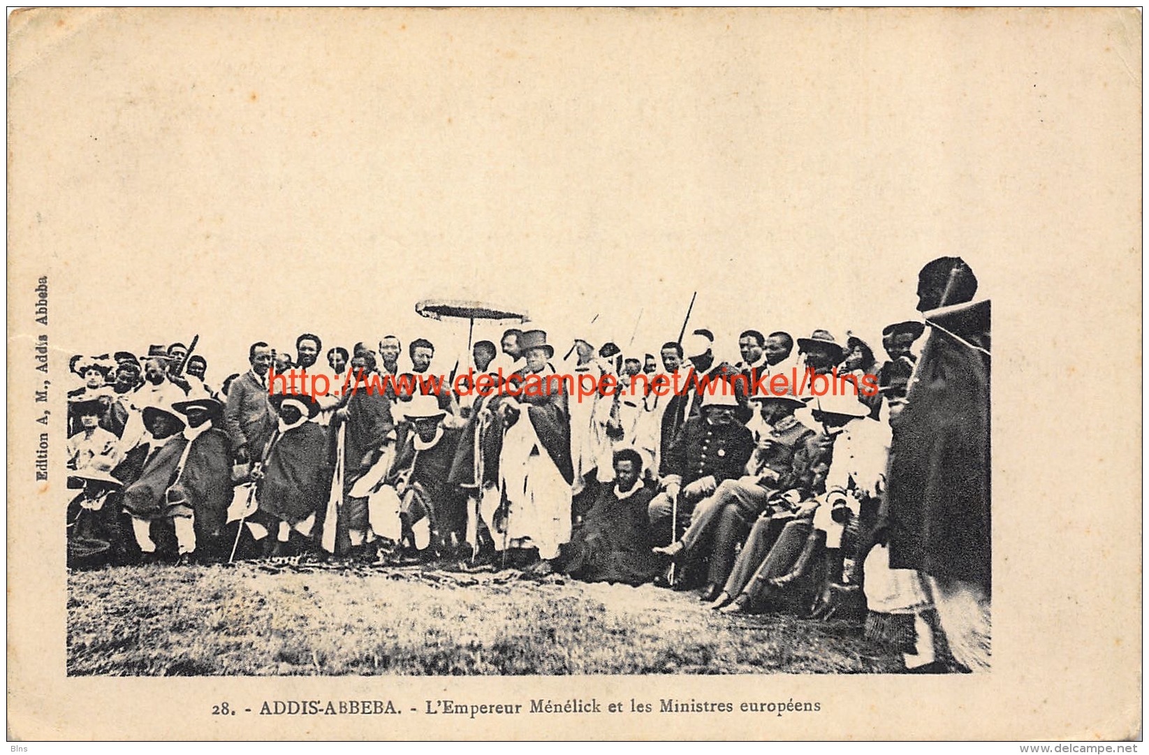 L'Empereur Ménélick Et Les Ministres Européen. Addis-Abbeba - Ethiopie