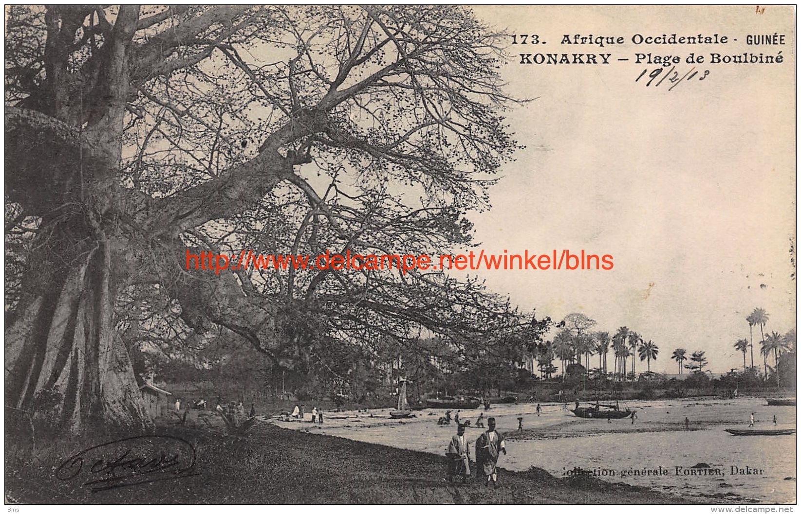 1913 Plage De Boulbiné Konakry Guinée - Guinée Française