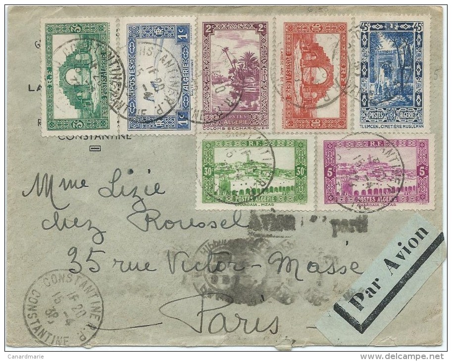LETTRE 1938 AVEC 7 TIMBRES - Briefe U. Dokumente