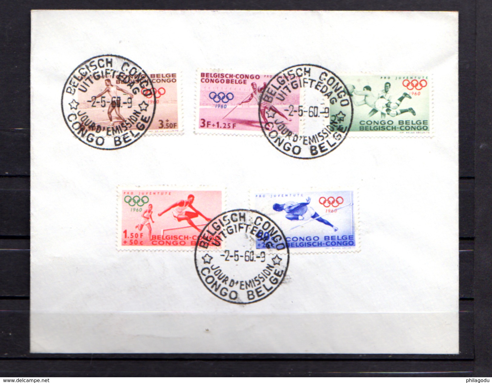 1960  Jeux Olympiques De Rome, 567 / 571 Sur Enveloppe, Cachet 1er Jour, - Lettres & Documents