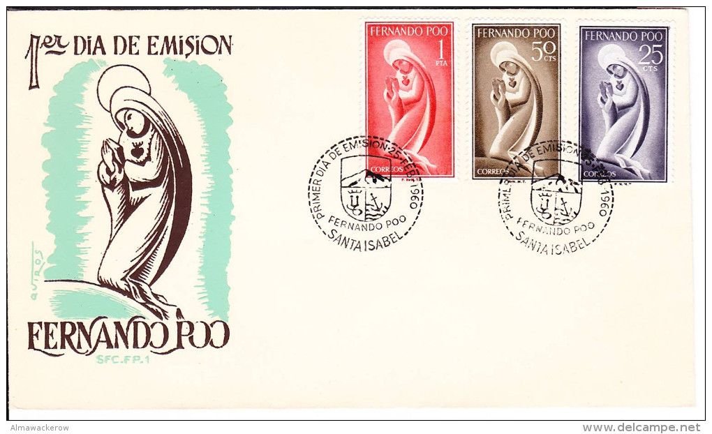 2016-0494 FDC Fernando Poo Sainte Elisabeth De Thuringe 1960 - Fernando Po