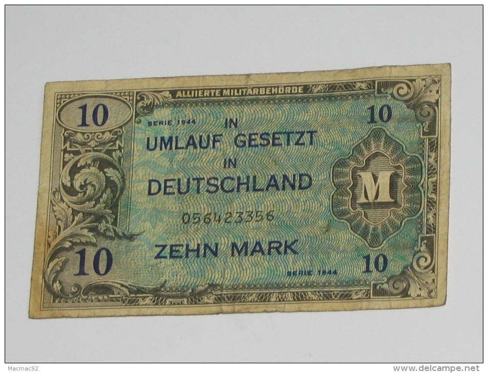 10 Zehn Mark In Umlauf Gesetzt In Deutschland- Allied Occupation WWII - ALLEMAGNE - Série 1944 *** EN ACHAT IMMEDIAT *** - 10 Mark