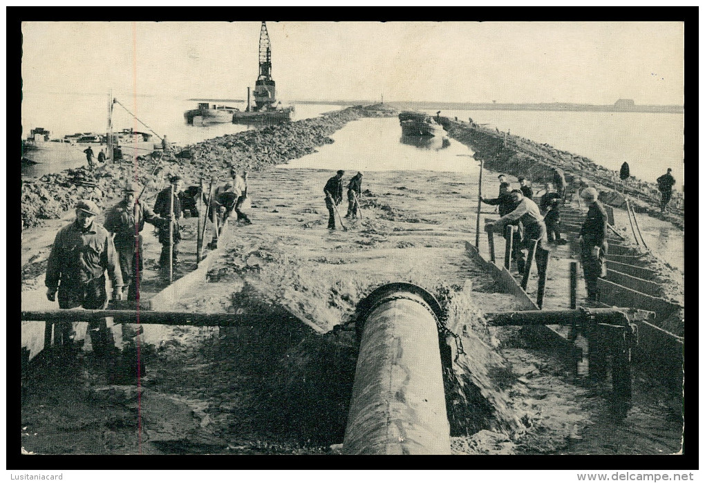 NETHERLANDS - FLEVOLAND - Opspuiten Van Het Zandlichaam Tussen De Keileemdammen  Carte Postale - Autres & Non Classés