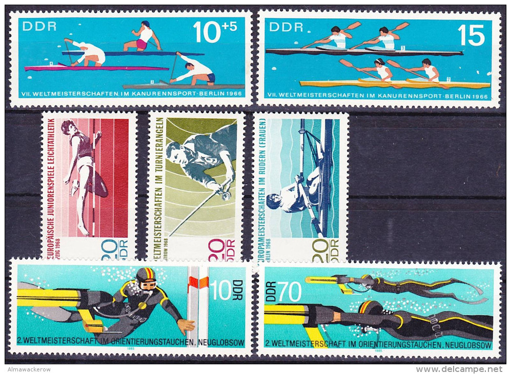 2016-0520 GDR 3 Complete Issues Water Sports, Diving MNH ** - Immersione