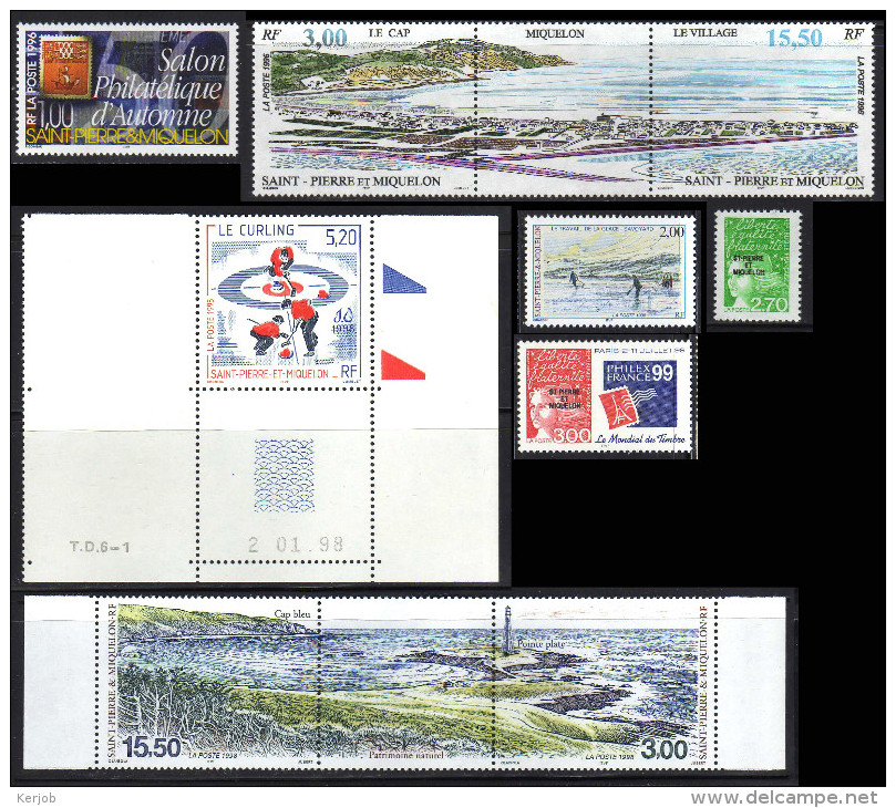 FRANCE Neuf ** ST PIERRE ET MIQUELON  Lot 1996 1998 N° 637 640A 650 670 673 674 681 682 - Other & Unclassified