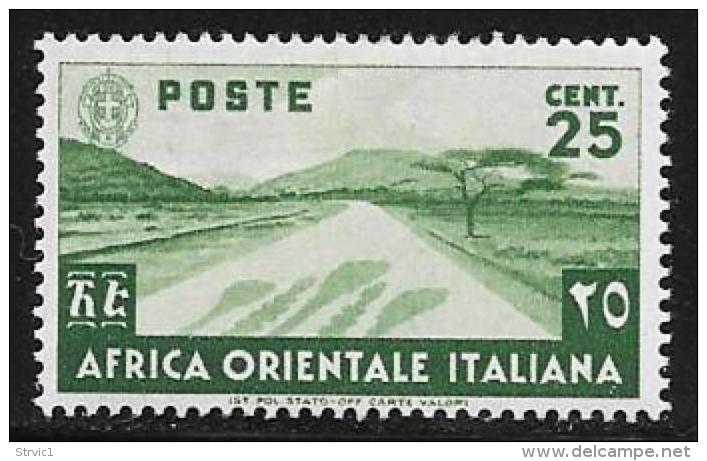 Italian Eastern Africa, Scott #7 Mint Hinged Desert Road, 1938 - Italian Eastern Africa