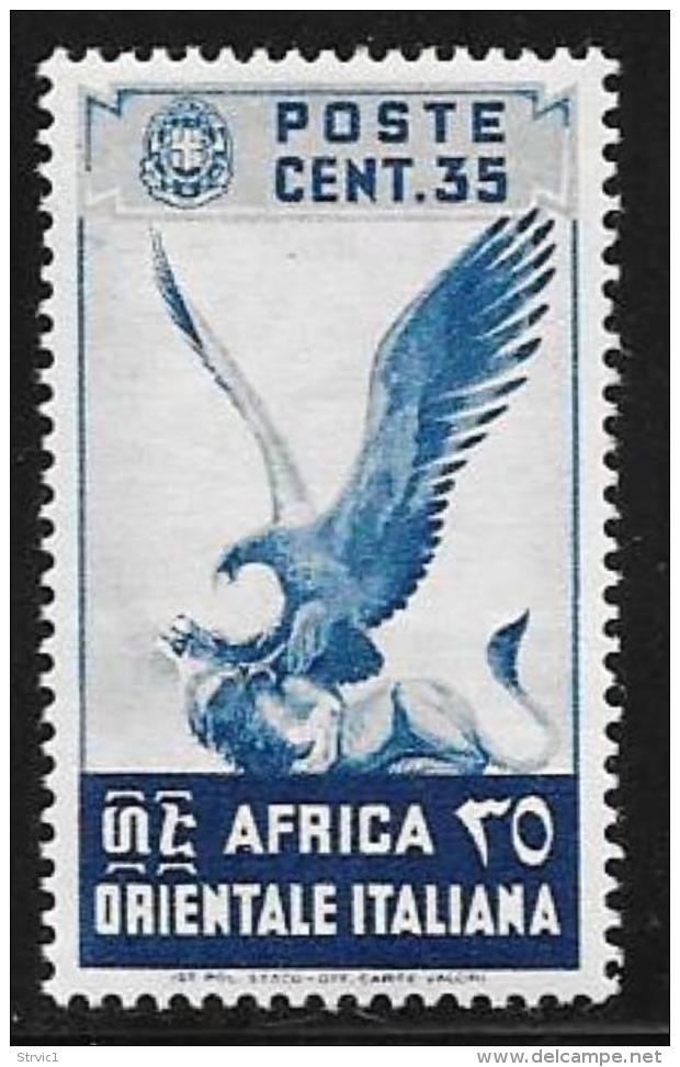 Italian Eastern Africa, Scott #9 Mint Hinged Eagle And Lion, 1938 - Italian Eastern Africa