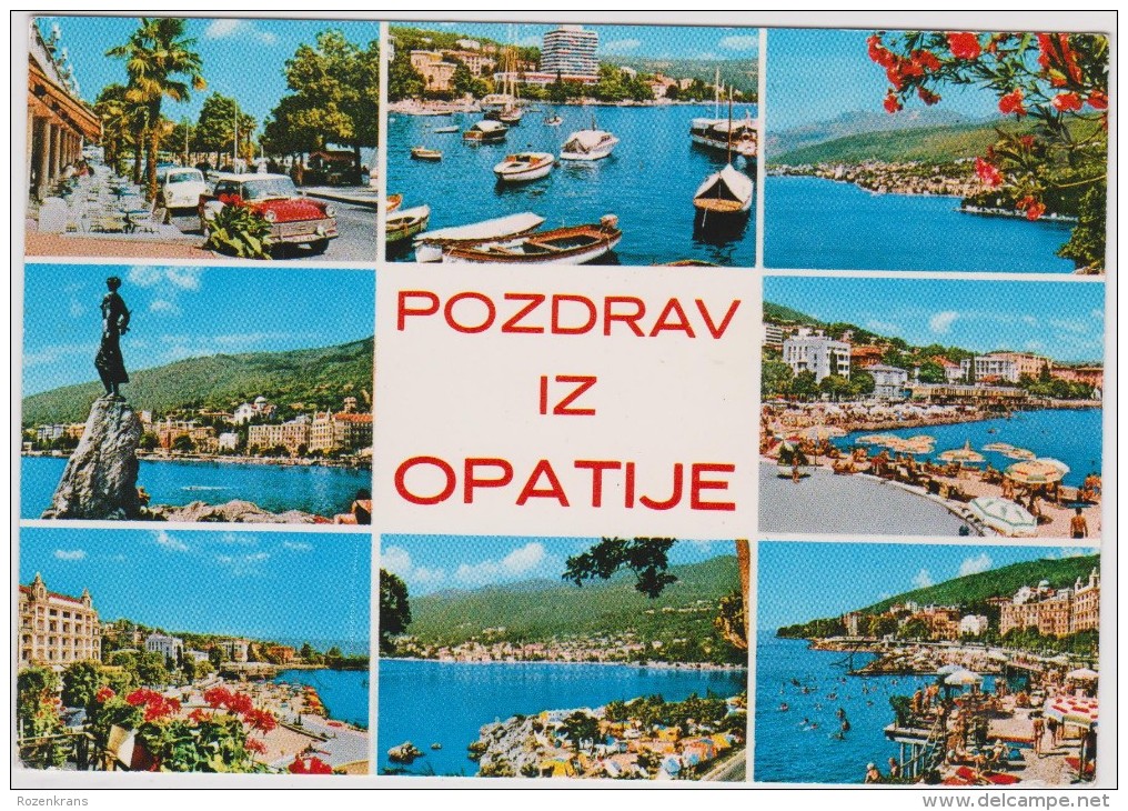 Postcard Jugoslavia Opatija Riviera Yugoslavia Pozdrav Iz Zagreb Croatia Kroatie - Yougoslavie