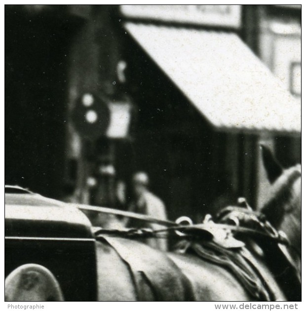 France Paris Transports Urbain Voiture Transformee Cheval Ancienne Photo Aubry 1941 - Cars