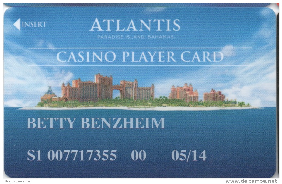 Atlantis Casino Player Card : Paradise Island Bahamas - Casino Cards