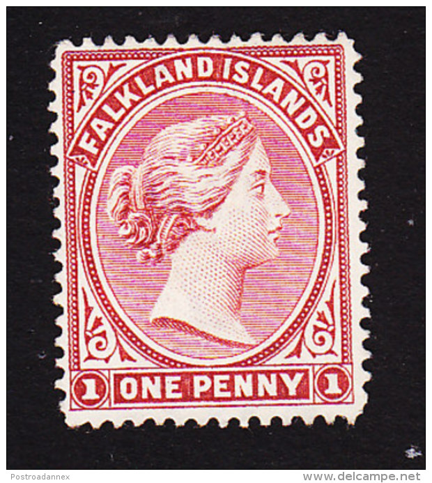 Falkland Islands, Scott #12a, Mint No Gum, Queen Victoria, Issued 1891 - Falkland Islands