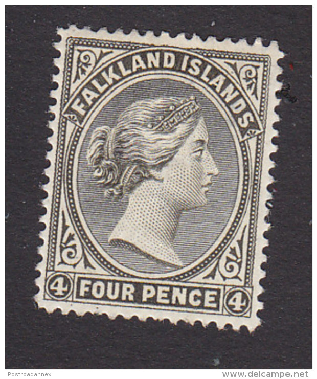 Falkland Islands, Scott #6, Mint Hinged, Queen Victoria, Issued 1895 - Falklandeilanden