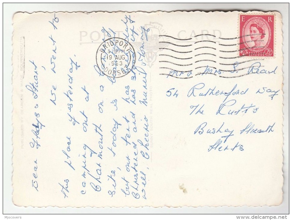 1963 Postcard Burton Bradstock, Chideok , GB Stamps Cover Bridport - Other & Unclassified