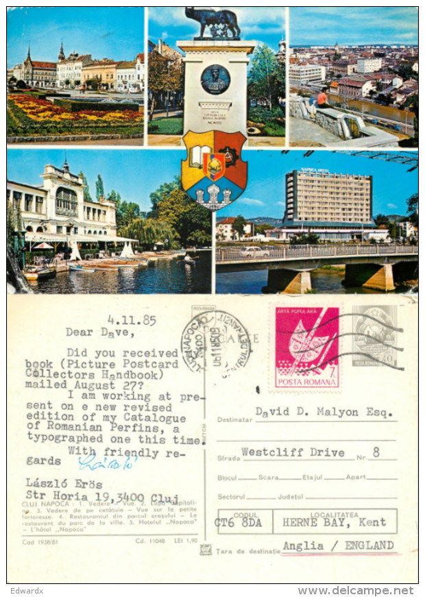 Cluj Napoca, Romania Postcard Posted 1985 Stamp - Romania