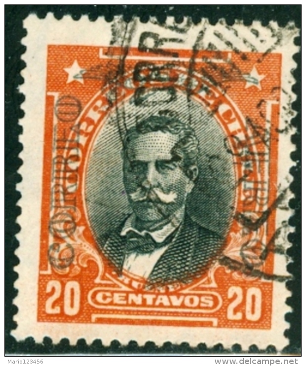 CILE, CHILE, POSTA AEREA, COMMEMORATIVO, MANUEL BULNES, 1928, FRANCOBOLLO USATO, Scott C6 - Chile