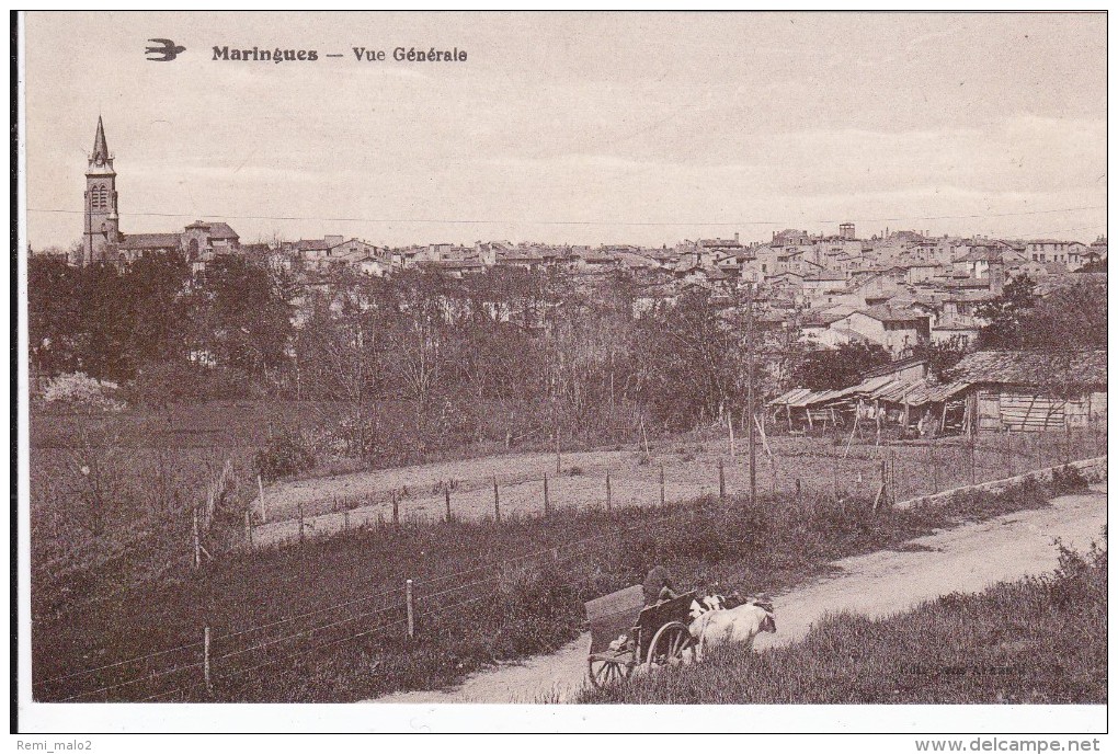 CARTE POSTALE    MARINGUES 63   Vue Générale - Maringues