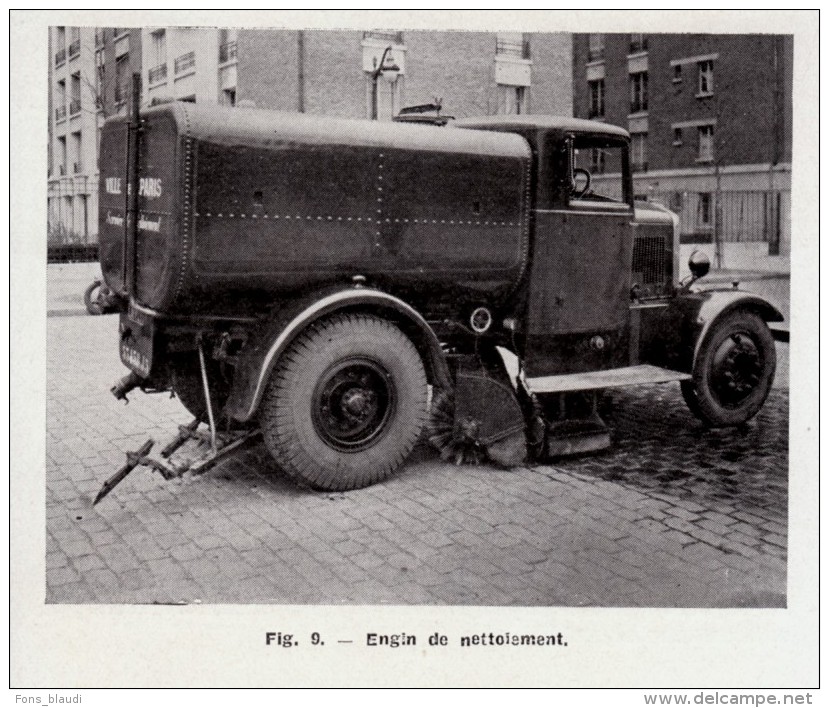1949 - Iconographie Documentaire - Engin De Nettoiement - FRANCO DE PORT - Trucks