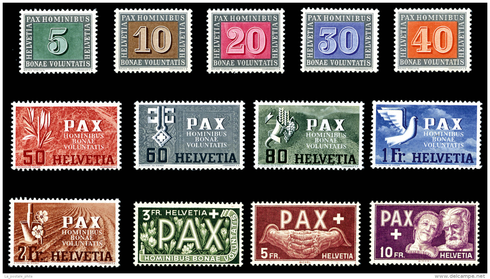 ** N°405/17, Série Pax Complète, TTB (certificat)   Qualité: **   Cote: 500 Euros - Unused Stamps
