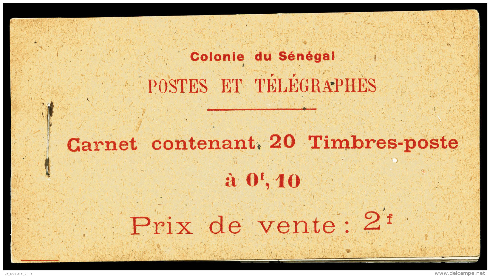 ** N°3, Senegal: 20 Timbres, 10c Rouge-orange Et Carmin, TB   Qualité: ** - Other & Unclassified