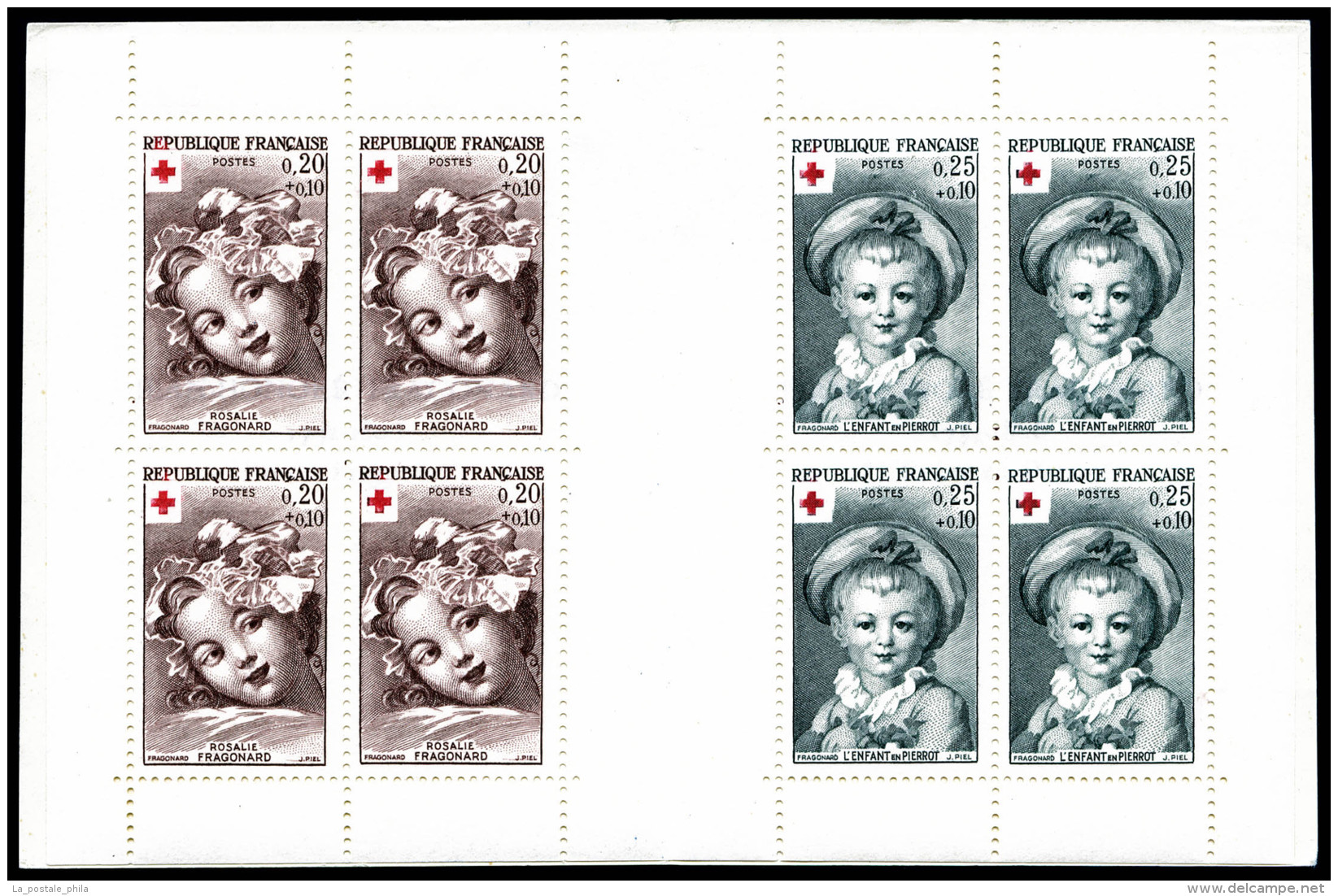 ** N°2011a, Croix Rouge De 1962: 2ème Tirage Lilas Foncé Et Gris, R.R. SUP (certificat)  ... - Red Cross