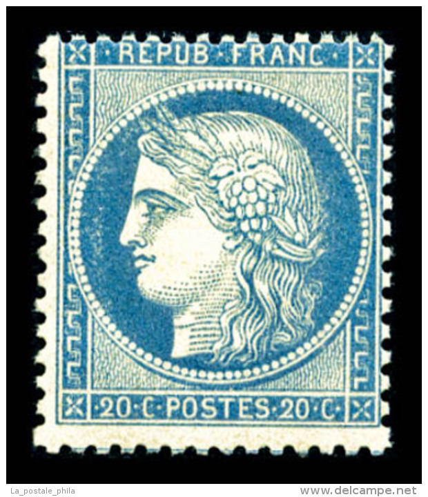 ** N°37, 20c Bleu, TB (signé Brun)   Qualité: ** - 1870 Siège De Paris