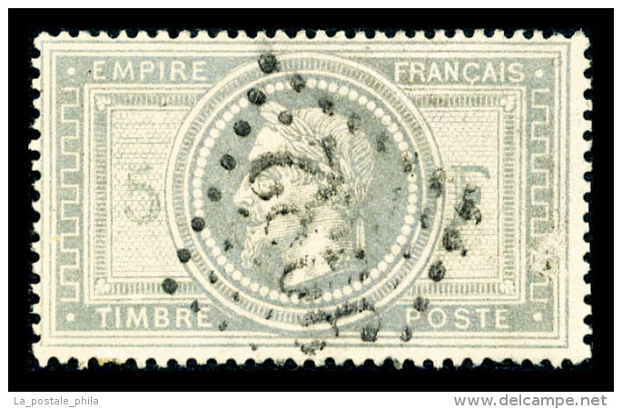 O N°33, 5F Violet-gris, Pelurage, Belle Présentation (signé Calves)   Qualité: O   Cote:... - 1863-1870 Napoléon III Lauré