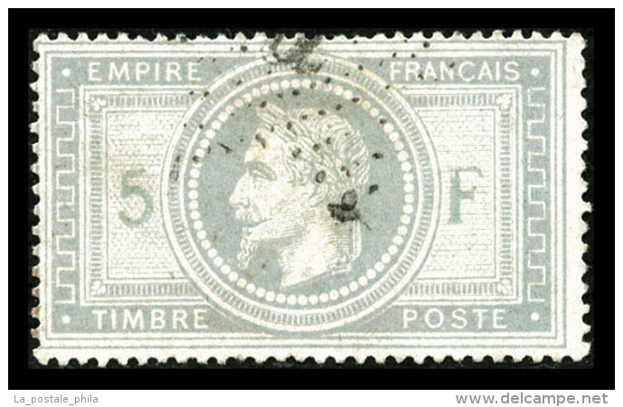 O N°33, 5F Violet-gris, TB (signé Brun/certificats)   Qualité: O   Cote: 1100 Euros - 1863-1870 Napoleon III With Laurels