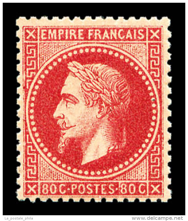 * N°32a, 80c Rose Carminé, Grande Fraîcheur, SUP (certificat)   Qualité: *   Cote: 2000... - 1863-1870 Napoléon III Lauré