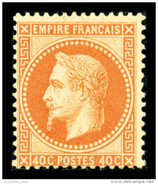 * N°31, 40c Orange, Quasi **, TTB (signé Calves/Brun/certificat)   Qualité: *   Cote: 1750 Euros - 1863-1870 Napoléon III Lauré