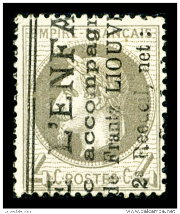 O N°27A, 4c Gris Type I Obl Typo Des Journaux, TB (signé Scheller)   Qualité: O   Cote: 325 Euros - 1863-1870 Napoleon III With Laurels