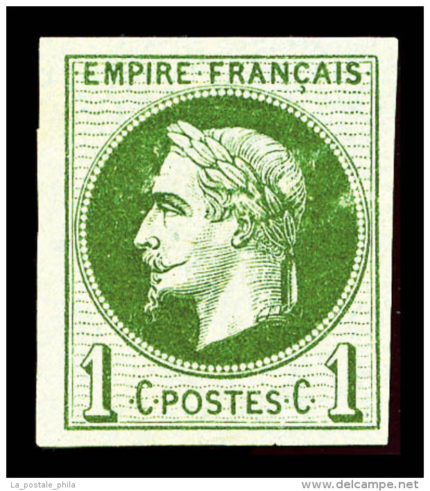 (*) N°25d, 1c Bronze, Réimpression De Granet, Infime Froissure Sinon Superbe (signé... - 1863-1870 Napoléon III Lauré