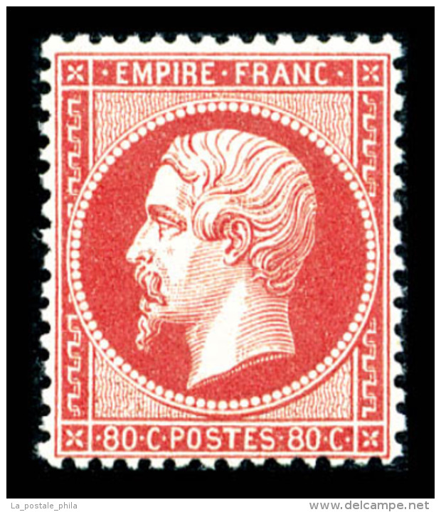 ** N°24, 80c Rose, Bon Centrage, Fraîcheur Postale, SUPERBE (certificat)   Qualité: ** - 1862 Napoleon III