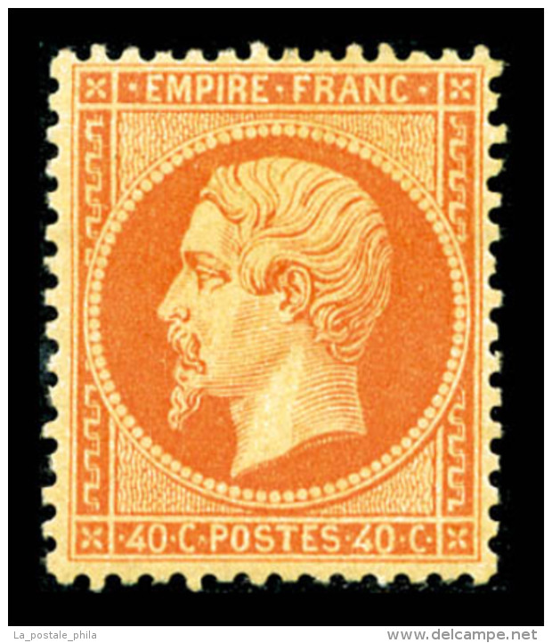* N°23, 40c Orange Foncé, Bon Centrage, TB (signé Brun/certificat)   Qualité: *   Cote:... - 1862 Napoleon III