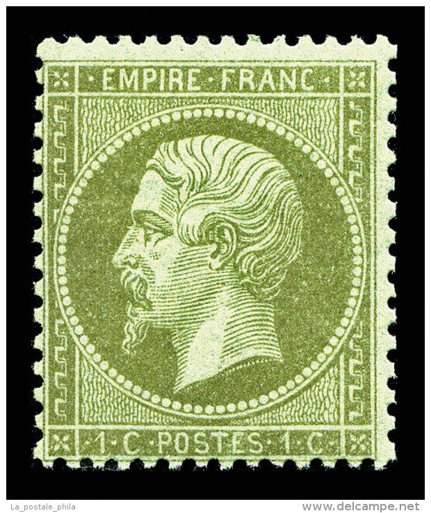 * N°19, 1c Olive, TB   Qualité: *   Cote: 240 Euros - 1862 Napoléon III
