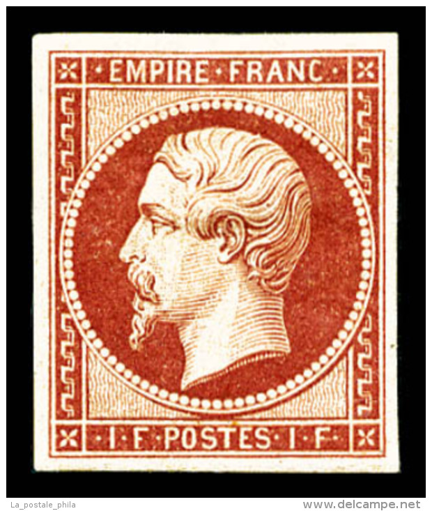* N°18d, 1F Carmin, Impression De 1862, TB (certificat)   Qualité: *   Cote: 2400 Euros - 1853-1860 Napoléon III
