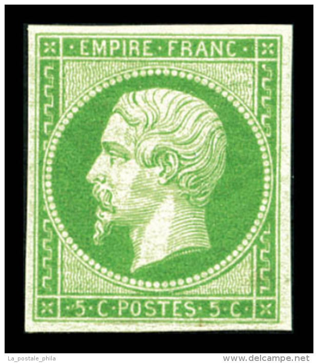 ** N°12, 5c Vert, Fraîcheur Postale, SUP (signé Calves/certificat)   Qualité: ** - 1853-1860 Napoléon III