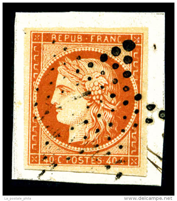 O N°5b, 40c Orange Foncé Obl étoile Sur Son Support, Jolie Couleur, SUP (certificat)  ... - 1849-1850 Ceres