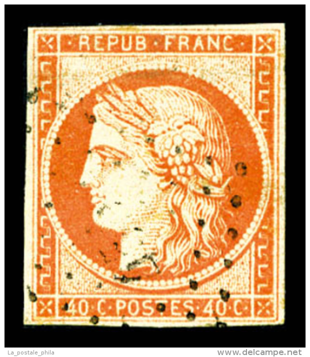 O N°5, 40c Orange, B/TB   Qualité: O   Cote: 500 Euros - 1849-1850 Cérès