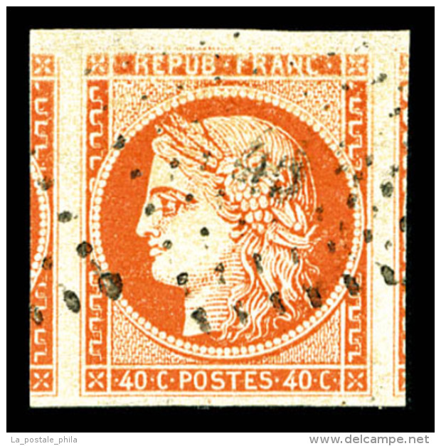 O N°5, 40c Orange, Grandes Marges, Deux Voisins, Piece Choisie, SUPERBE (signé... - 1849-1850 Cérès