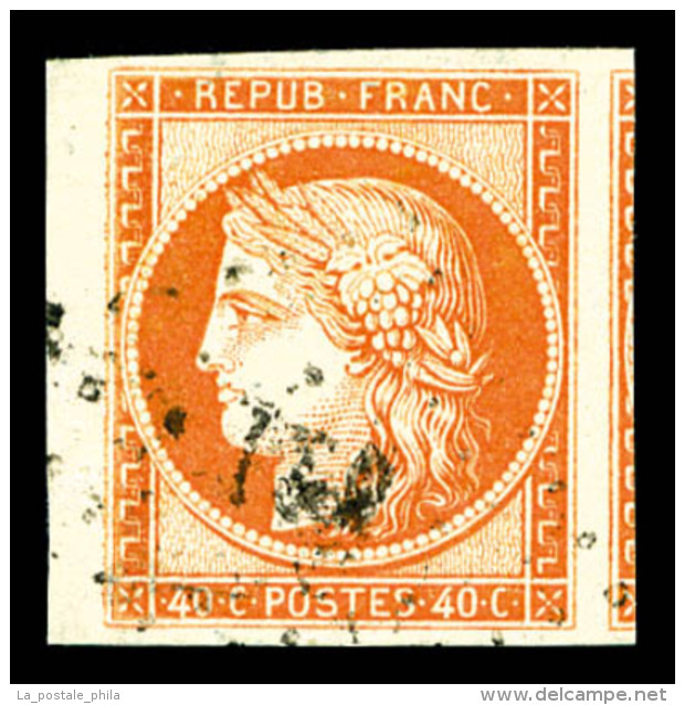O N°5, 40c Orange, Un Voisin, Piece Choisie, SUPERBE (signé Calves/certificat)   Qualité: O - 1849-1850 Cérès