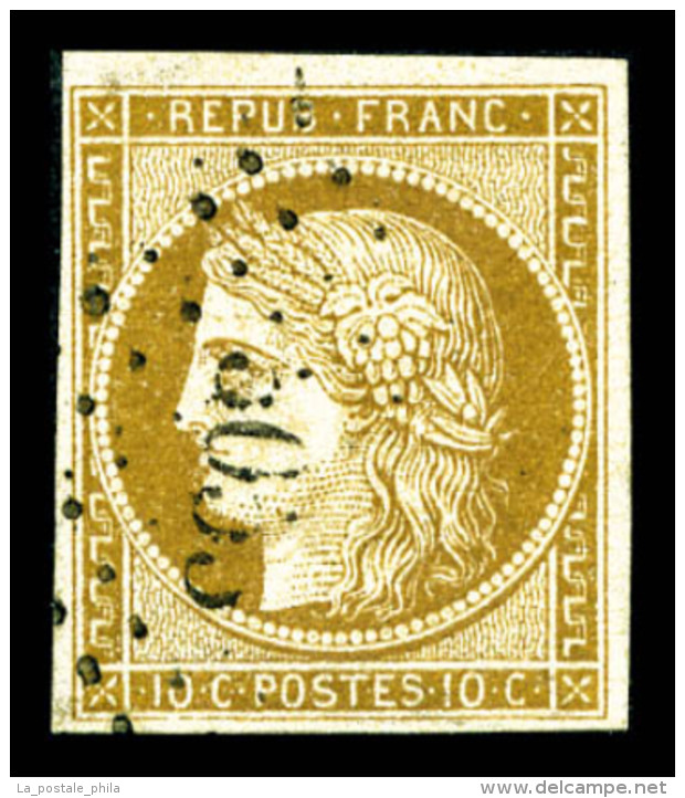 O N°1a, 10c Bistre-brun, TB (signé Calves/Brun/certificat)   Qualité: O   Cote: 450 Euros - 1849-1850 Ceres