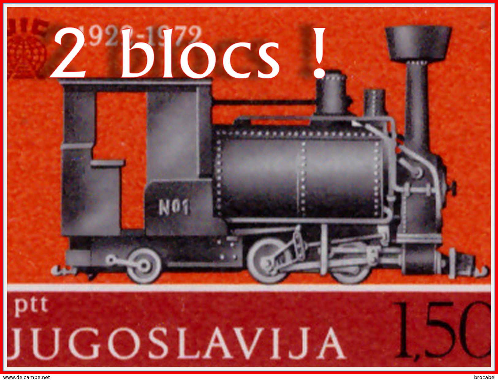 Yougoslavie 1363/64** 2 Feuillets Sheet De 9 Timbres MNH - Treinen
