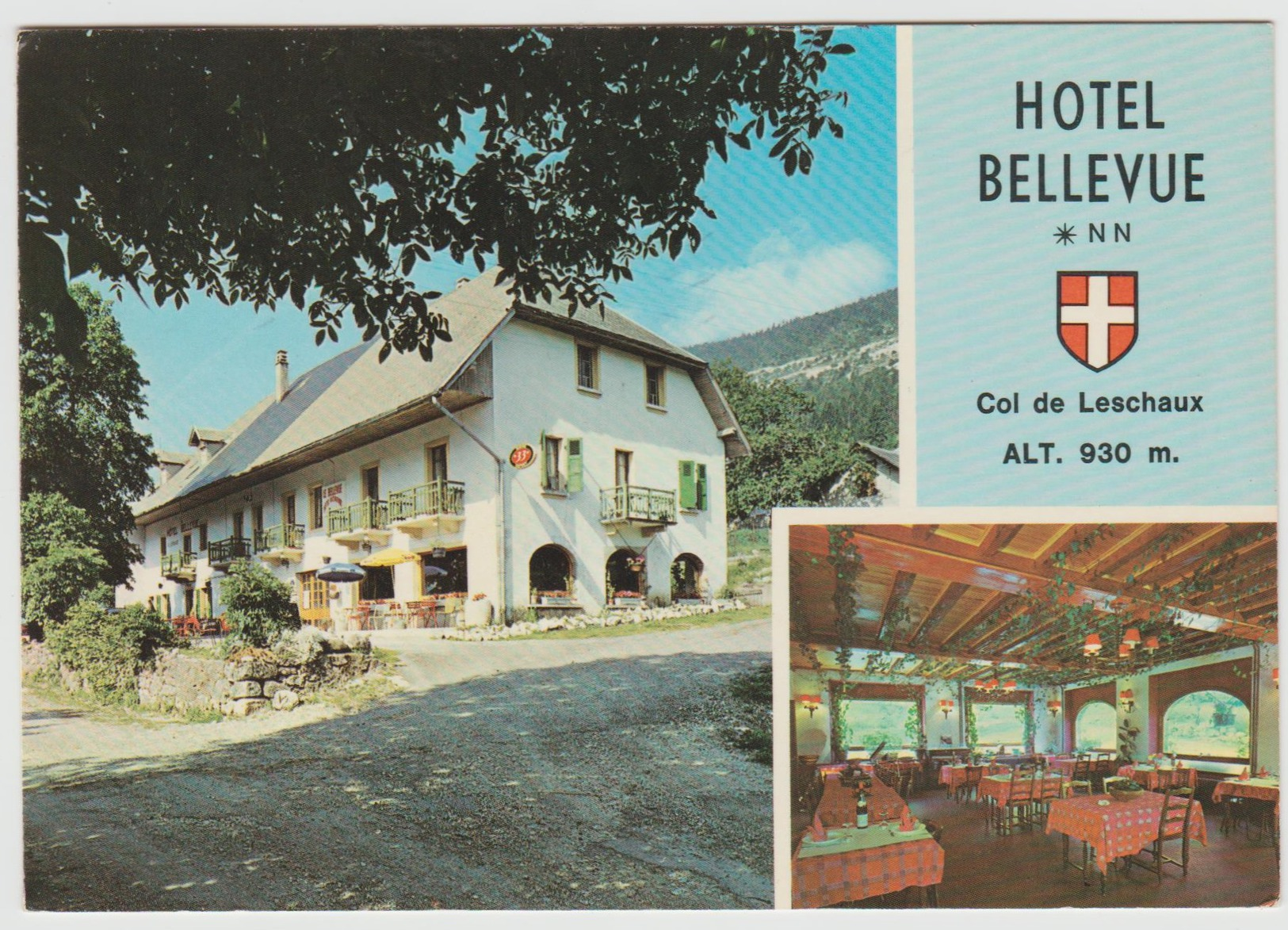 74 - LAC D'ANNECY - HÔTEL BELLEVUE - COL DE LESCHAUX - MME LAFRASSE PROPRIETAIRE - ED. GIL - Annecy