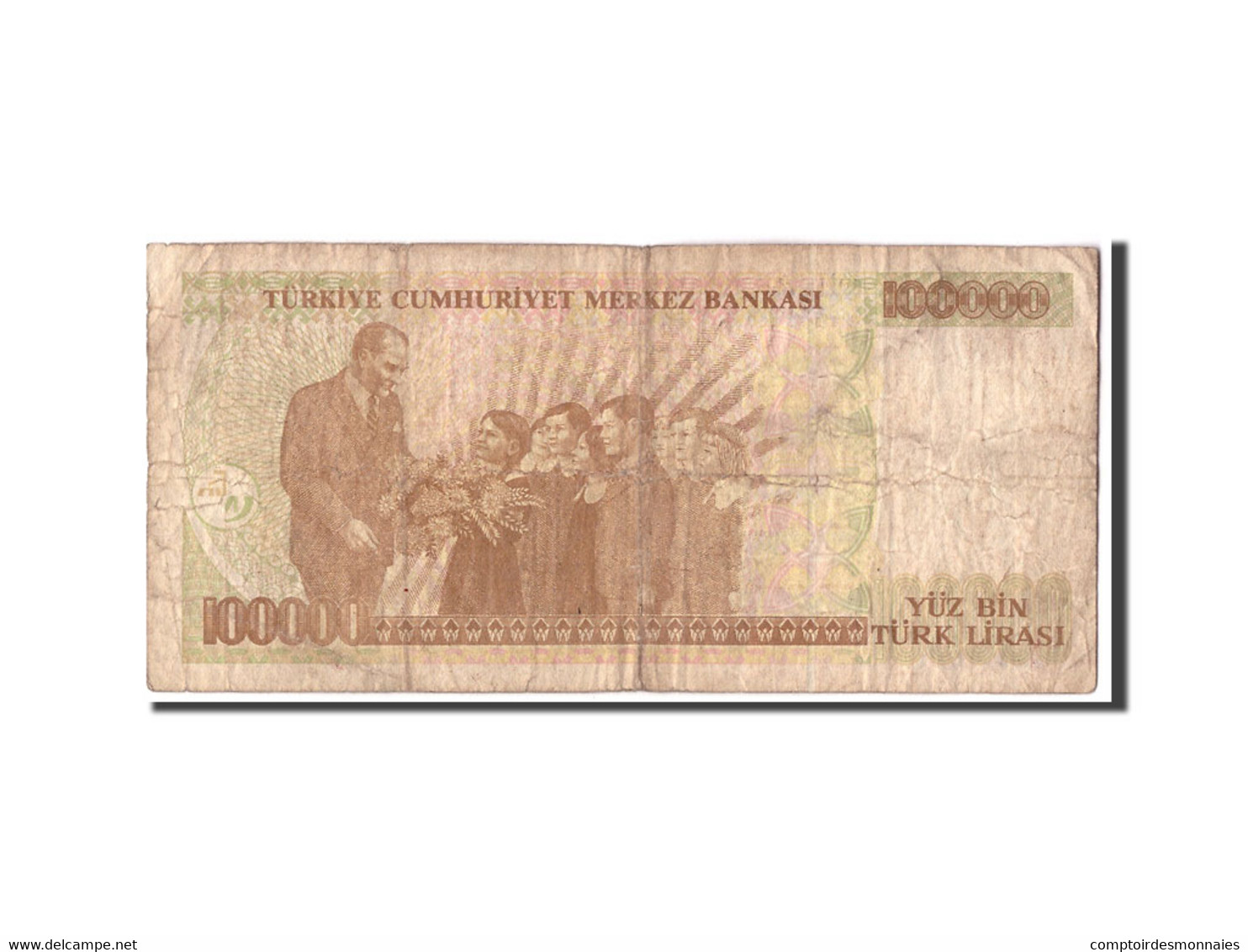 Billet, Turquie, 100,000 Lira, L.1970 (1997), KM:206, B - Turkey